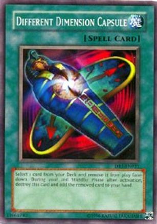 Different Dimension Capsule (DR1-EN031) - Dark Revelation Volume 1 Unlimited - Premium Yugioh Single from Konami - Just $0.25! Shop now at Game Crave Tournament Store