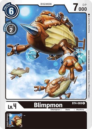 Blimpmon (BT4-069) - Great Legend - Premium Digimon Single from Bandai - Just $0.08! Shop now at Game Crave Tournament Store