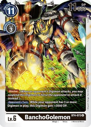 BanchoGolemon (BT4-073) - Great Legend - Premium Digimon Single from Bandai - Just $0.08! Shop now at Game Crave Tournament Store