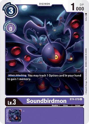 Soundbirdmon (BT4-078) - Great Legend - Premium Digimon Single from Bandai - Just $0.25! Shop now at Game Crave Tournament Store