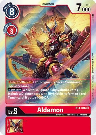 Aldamon (BT4-016) - Great Legend Foil - Premium Digimon Single from Bandai - Just $0.27! Shop now at Game Crave Tournament Store