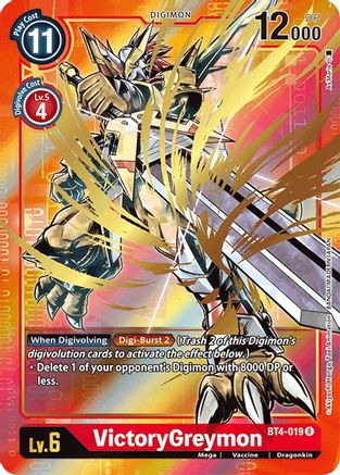 VictoryGreymon (Alternate Art) (BT4-019) - Great Legend Foil - Premium Digimon Single from Bandai - Just $0.30! Shop now at Game Crave Tournament Store