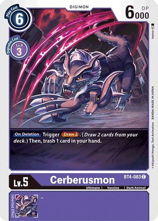 Cerberusmon (BT4-083) - Great Legend - Premium Digimon Single from Bandai - Just $0.25! Shop now at Game Crave Tournament Store