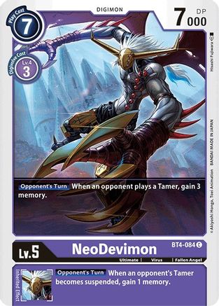 NeoDevimon (BT4-084) - Great Legend - Premium Digimon Single from Bandai - Just $0.25! Shop now at Game Crave Tournament Store