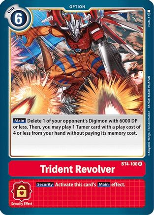 Trident Revolver (BT4-100) - Great Legend - Premium Digimon Single from Bandai - Just $0.08! Shop now at Game Crave Tournament Store