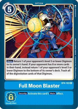 Full Moon Blaster (BT4-103) - Great Legend - Premium Digimon Single from Bandai - Just $0.08! Shop now at Game Crave Tournament Store