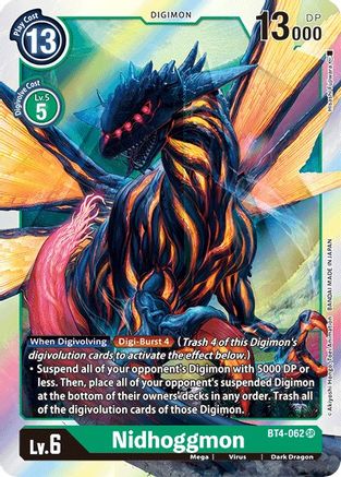 Nidhoggmon (BT4-062) - Great Legend Foil - Premium Digimon Single from Bandai - Just $0.25! Shop now at Game Crave Tournament Store