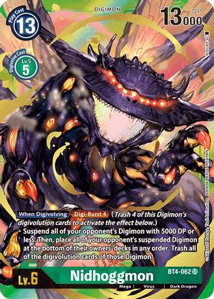 Nidhoggmon (Alternate Art) (BT4-062) - Great Legend Foil - Premium Digimon Single from Bandai - Just $0.28! Shop now at Game Crave Tournament Store