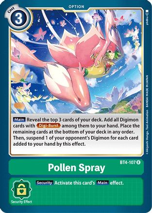 Pollen Spray (BT4-107) - Great Legend - Premium Digimon Single from Bandai - Just $0.08! Shop now at Game Crave Tournament Store