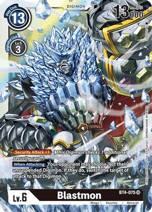 Blastmon (BT4-075) - Great Legend Foil - Premium Digimon Single from Bandai - Just $0.08! Shop now at Game Crave Tournament Store