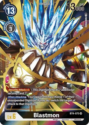 Blastmon (Alternate Art) (BT4-075) - Great Legend Foil - Premium Digimon Single from Bandai - Just $2.38! Shop now at Game Crave Tournament Store
