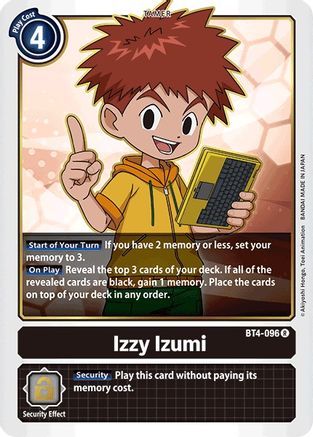 Izzy Izumi (BT4-096) - Great Legend - Premium Digimon Single from Bandai - Just $0.34! Shop now at Game Crave Tournament Store