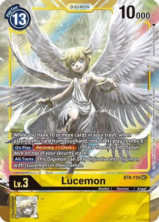 Lucemon (Alternate Art) (BT4-115) - Great Legend Foil - Premium Digimon Single from Bandai - Just $2.74! Shop now at Game Crave Tournament Store
