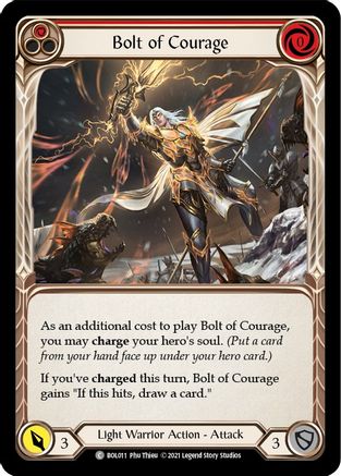 Bolt of Courage (Red) (BOL011) - Blitz Deck: Monarch - Boltyn - Premium Flesh And Blood Single from Legend Story Studios - Just $0.25! Shop now at Game Crave Tournament Store