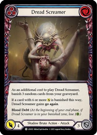 Dread Screamer (Blue) (LEV021) - Blitz Deck: Monarch - Levia - Premium Flesh And Blood Single from Legend Story Studios - Just $0.21! Shop now at Game Crave Tournament Store