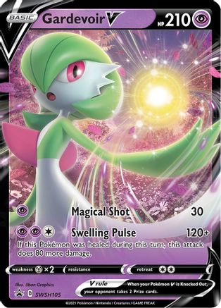 Gardevoir V SWSH105/307 - SWSH Black Star Promos Holofoil - Premium Pokemon Single from Nintendo - Just $0.76! Shop now at Game Crave Tournament Store