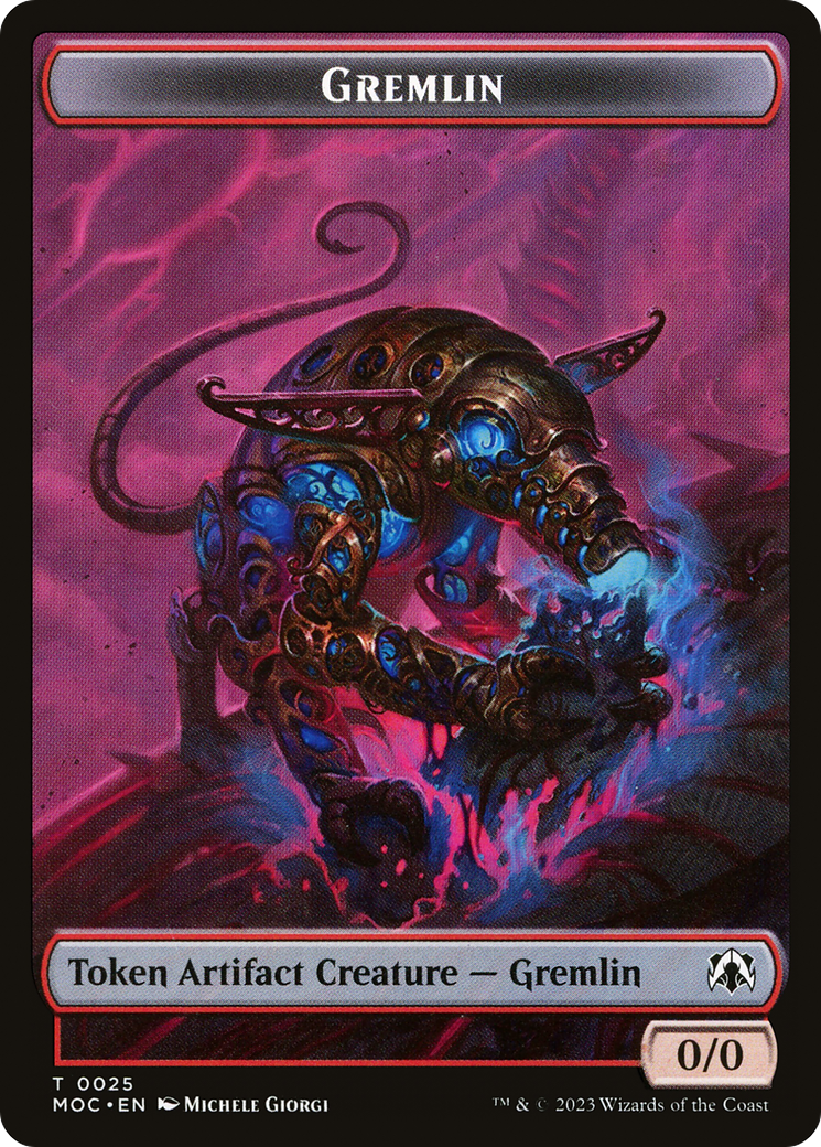 Gremlin (TMOC-025) - March of the Machine Commander Tokens - Premium MTG Single from Wizards of the Coast - Just $0! Shop now at Game Crave Tournament Store