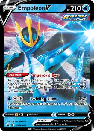 Empoleon V SWSH108/307 - SWSH Black Star Promos Holofoil - Premium Pokemon Single from Nintendo - Just $0.50! Shop now at Game Crave Tournament Store