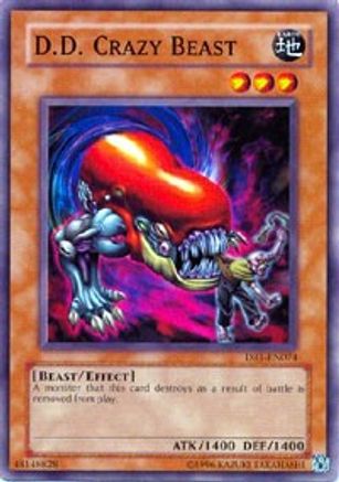 D.D. Crazy Beast (DR1-EN074) - Dark Revelation Volume 1 Unlimited - Premium Yugioh Single from Konami - Just $0.42! Shop now at Game Crave Tournament Store