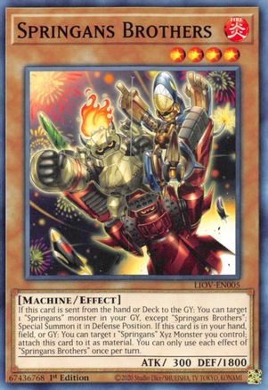 Springans Brothers (LIOV-EN005) - Lightning Overdrive 1st Edition - Premium Yugioh Single from Konami - Just $0.25! Shop now at Game Crave Tournament Store