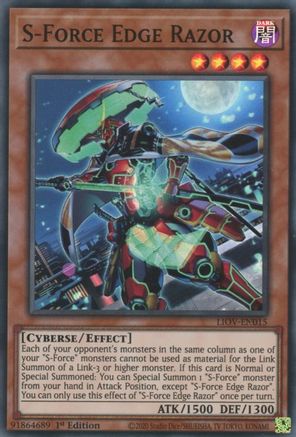 S-Force Edge Razor (LIOV-EN015) - Lightning Overdrive 1st Edition - Premium Yugioh Single from Konami - Just $0.25! Shop now at Game Crave Tournament Store