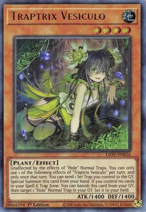 Traptrix Vesiculo (LIOV-EN016) - Lightning Overdrive 1st Edition - Premium Yugioh Single from Konami - Just $0.40! Shop now at Game Crave Tournament Store