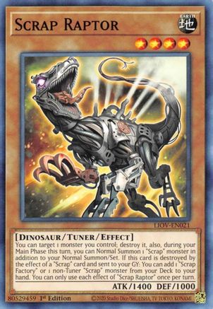 Scrap Raptor (LIOV-EN021) - Lightning Overdrive 1st Edition - Premium Yugioh Single from Konami - Just $0.25! Shop now at Game Crave Tournament Store