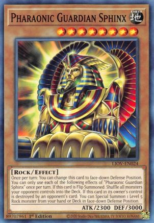 Pharaonic Guardian Sphinx (LIOV-EN024) - Lightning Overdrive 1st Edition - Premium Yugioh Single from Konami - Just $0.25! Shop now at Game Crave Tournament Store
