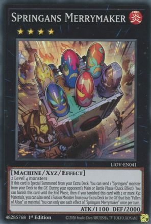 Springans Merrymaker (LIOV-EN041) - Lightning Overdrive 1st Edition - Premium Yugioh Single from Konami - Just $1.88! Shop now at Game Crave Tournament Store