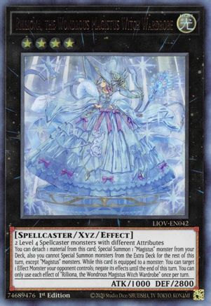 Rilliona, the Wondrous Magistus Witch Wardrobe (LIOV-EN042) - Lightning Overdrive 1st Edition - Premium Yugioh Single from Konami - Just $0.78! Shop now at Game Crave Tournament Store