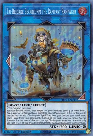 Tri-Brigade Bearbrumm the Rampant Rampager (LIOV-EN044) - Lightning Overdrive 1st Edition - Premium Yugioh Single from Konami - Just $0.25! Shop now at Game Crave Tournament Store