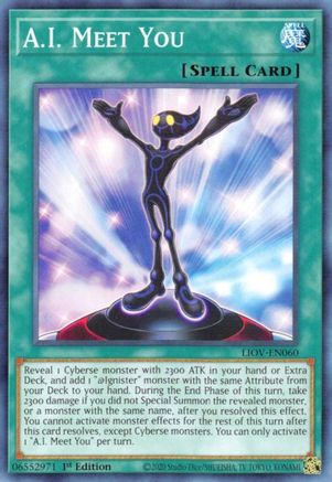 A.I. Meet You (LIOV-EN060) - Lightning Overdrive 1st Edition - Premium Yugioh Single from Konami - Just $0.25! Shop now at Game Crave Tournament Store