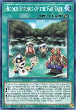 Hidden Springs of the Far East (LIOV-EN066) - Lightning Overdrive 1st Edition - Premium Yugioh Single from Konami - Just $0.25! Shop now at Game Crave Tournament Store