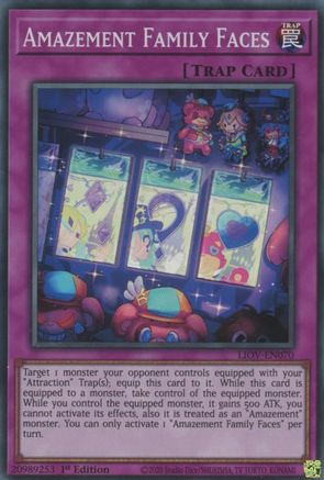 Amazement Family Faces (LIOV-EN070) - Lightning Overdrive 1st Edition - Premium Yugioh Single from Konami - Just $0.25! Shop now at Game Crave Tournament Store