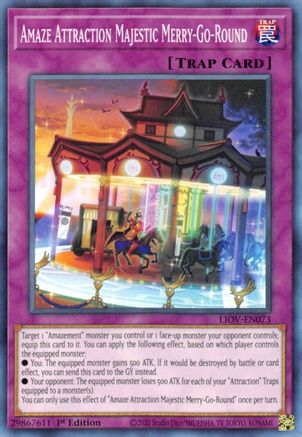 Amaze Attraction Majestic Merry-Go-Round (LIOV-EN073) - Lightning Overdrive 1st Edition - Premium Yugioh Single from Konami - Just $0.25! Shop now at Game Crave Tournament Store