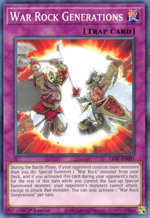 War Rock Generations (LIOV-EN091) - Lightning Overdrive 1st Edition - Premium Yugioh Single from Konami - Just $0.25! Shop now at Game Crave Tournament Store