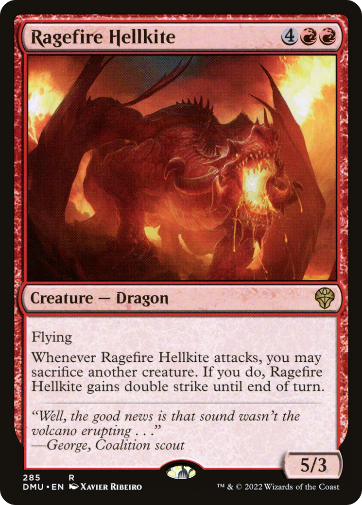 Ragefire Hellkite (DMU-285) - Dominaria United Foil - Premium MTG Single from Wizards of the Coast - Just $0.13! Shop now at Game Crave Tournament Store