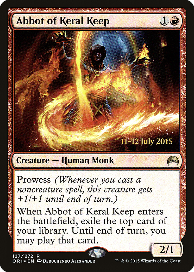 Abbot of Keral Keep (PORI-127S) - Magic Origins Promos Foil - Premium MTG Single from Wizards of the Coast - Just $0.08! Shop now at Game Crave Tournament Store