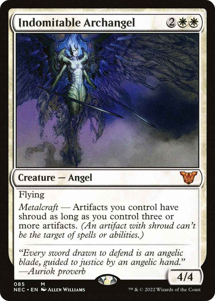 Indomitable Archangel (NEC-085) - Neon Dynasty Commander - Premium MTG Single from Wizards of the Coast - Just $0.31! Shop now at Game Crave Tournament Store