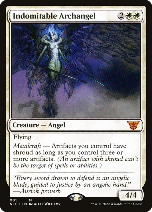 Indomitable Archangel (NEC-085) - Neon Dynasty Commander - Premium MTG Single from Wizards of the Coast - Just $0.31! Shop now at Game Crave Tournament Store