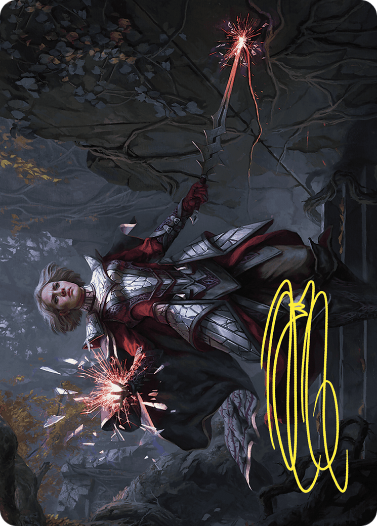 Rowan, Scion of War // Rowan, Scion of War (AWOE-031) - Wilds of Eldraine Art Series (Borderless) Foil - Premium MTG Single from Wizards of the Coast - Just $0! Shop now at Game Crave Tournament Store