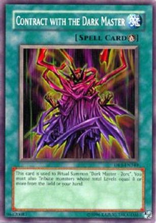 Contract with the Dark Master (DR1-EN249) - Dark Revelation Volume 1 Unlimited - Premium Yugioh Single from Konami - Just $0.11! Shop now at Game Crave Tournament Store