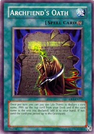 Archfiend's Oath (DR1-EN254) - Dark Revelation Volume 1 Unlimited - Premium Yugioh Single from Konami - Just $0.25! Shop now at Game Crave Tournament Store