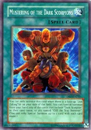 Mustering of the Dark Scorpions (DR1-EN255) - Dark Revelation Volume 1 Unlimited - Premium Yugioh Single from Konami - Just $0.25! Shop now at Game Crave Tournament Store