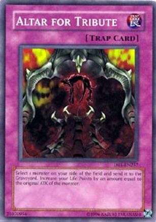 Altar for Tribute (DR1-EN257) - Dark Revelation Volume 1 Unlimited - Premium Yugioh Single from Konami - Just $0.25! Shop now at Game Crave Tournament Store