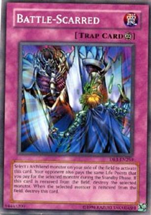 Battle-Scarred (DR1-EN259) - Dark Revelation Volume 1 Unlimited - Premium Yugioh Single from Konami - Just $0.25! Shop now at Game Crave Tournament Store