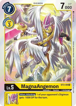 MagnaAngemon - ST3-08 (Great Legend Pre-Release) (ST3-08) - Starter Deck 03: Heaven's Yellow Foil - Premium Digimon Single from Bandai - Just $1.61! Shop now at Game Crave Tournament Store