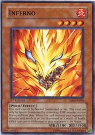 Inferno (SD3-EN006) - Structure Deck: Blaze of Destruction 1st Edition - Premium Yugioh Single from Konami - Just $0.25! Shop now at Game Crave Tournament Store