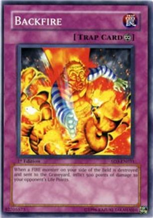 Backfire (SD3-EN031) - Structure Deck: Blaze of Destruction 1st Edition - Premium Yugioh Single from Konami - Just $0.25! Shop now at Game Crave Tournament Store
