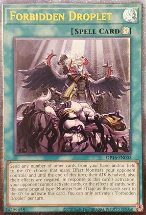 Forbidden Droplet (OP16-EN003) - OTS Tournament Pack 16 Unlimited - Premium Yugioh Single from Konami - Just $70.85! Shop now at Game Crave Tournament Store